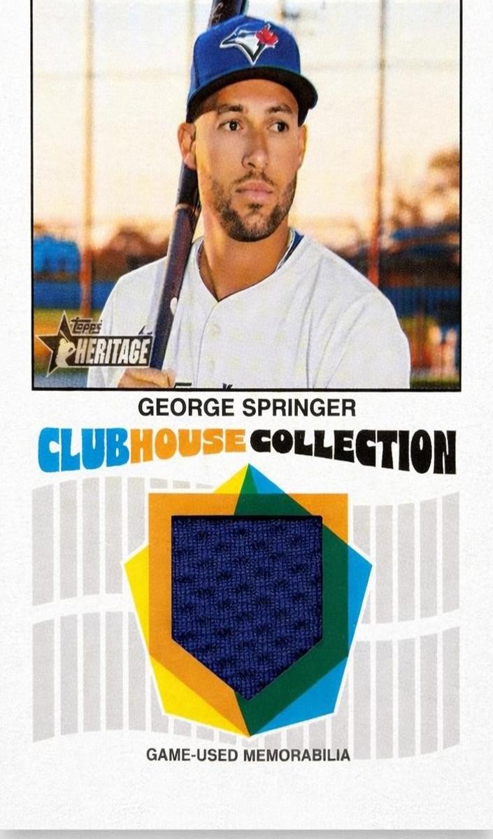 George Springer 2026 Topps Heritage Clubhouse Collection Relics Baseball