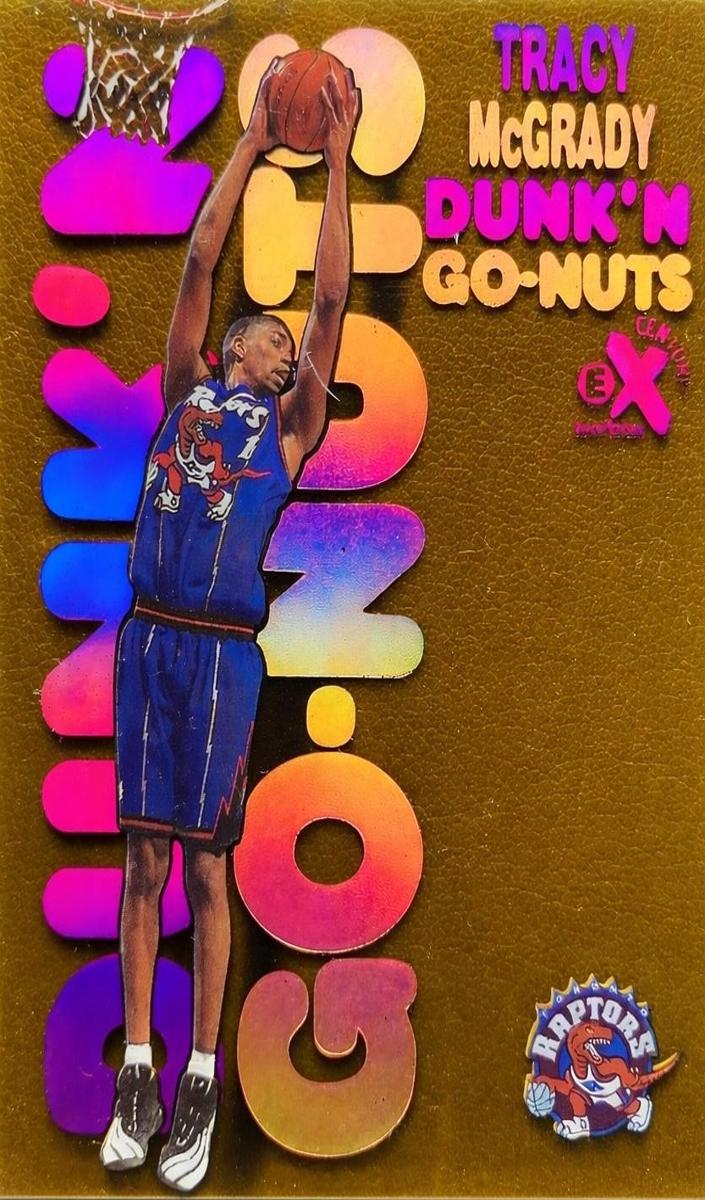 1998 Skybox E-X Century Dunk 'N Go-Nuts Tracy McGrady #10DG card
