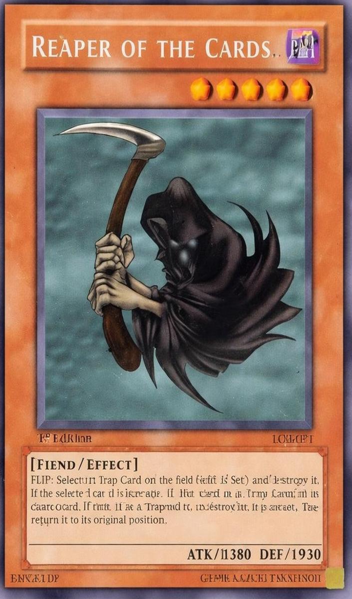 2002 Yu-Gi-Oh Legend of Blue Eyes LEGEND/BLUE EYES-1ST ED. #071 Reaper Of The Cards front