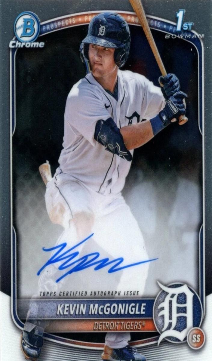 2025 Bowman Chrome #CPA-KM Kevin McGonigle front
