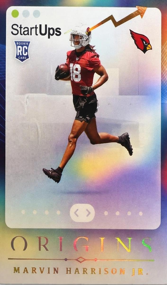 2024 Panini Obsidian Black Stained Glass Marvin Harrison Jr. #15 card