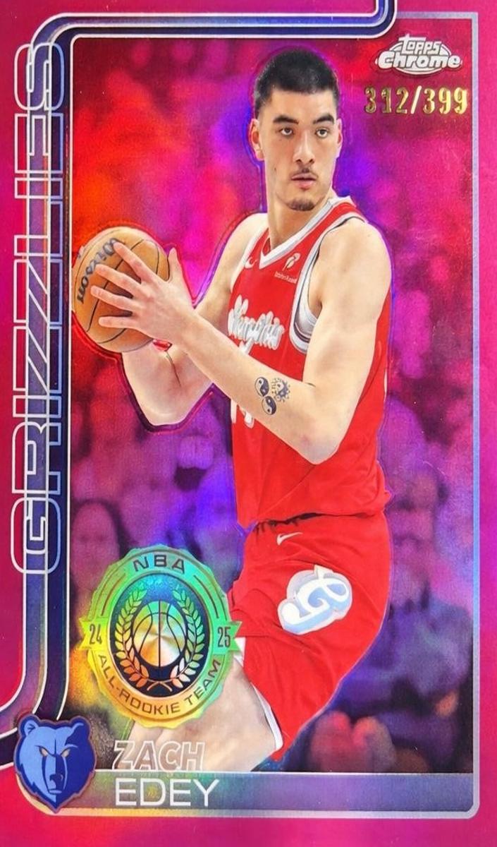 Zach Edey 2025-26 Topps Chrome Basketball card