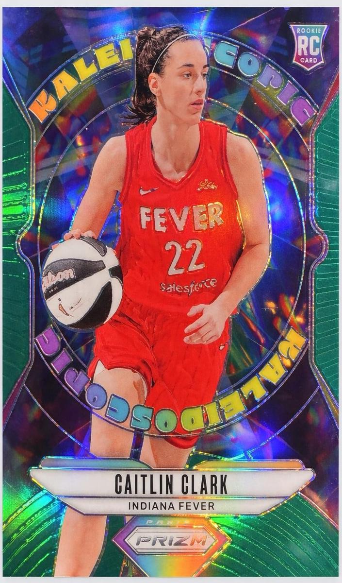 2024 Panini Prizm KALEIDOSCOPIC-GREEN PRIZM #9 Caitlin Clark front