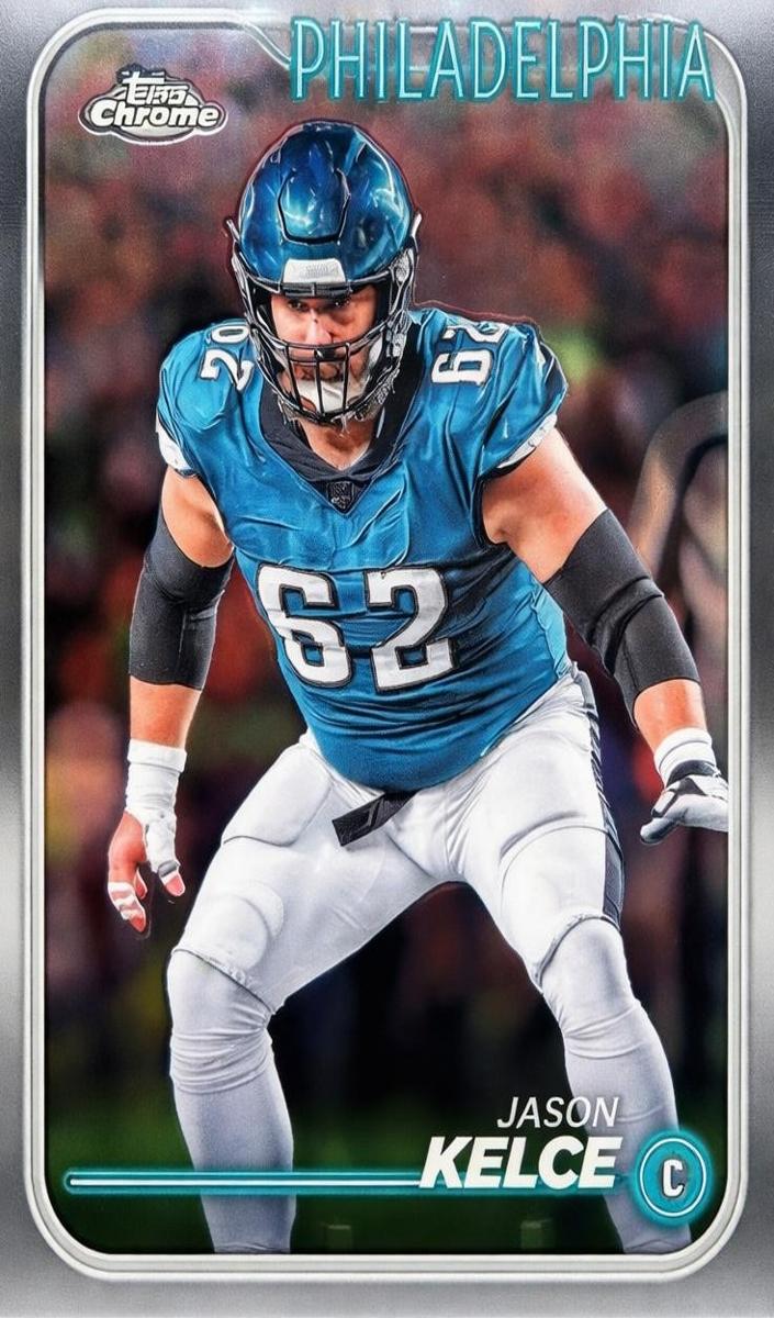 Jason Kelce 2024 Topps Chrome Football card