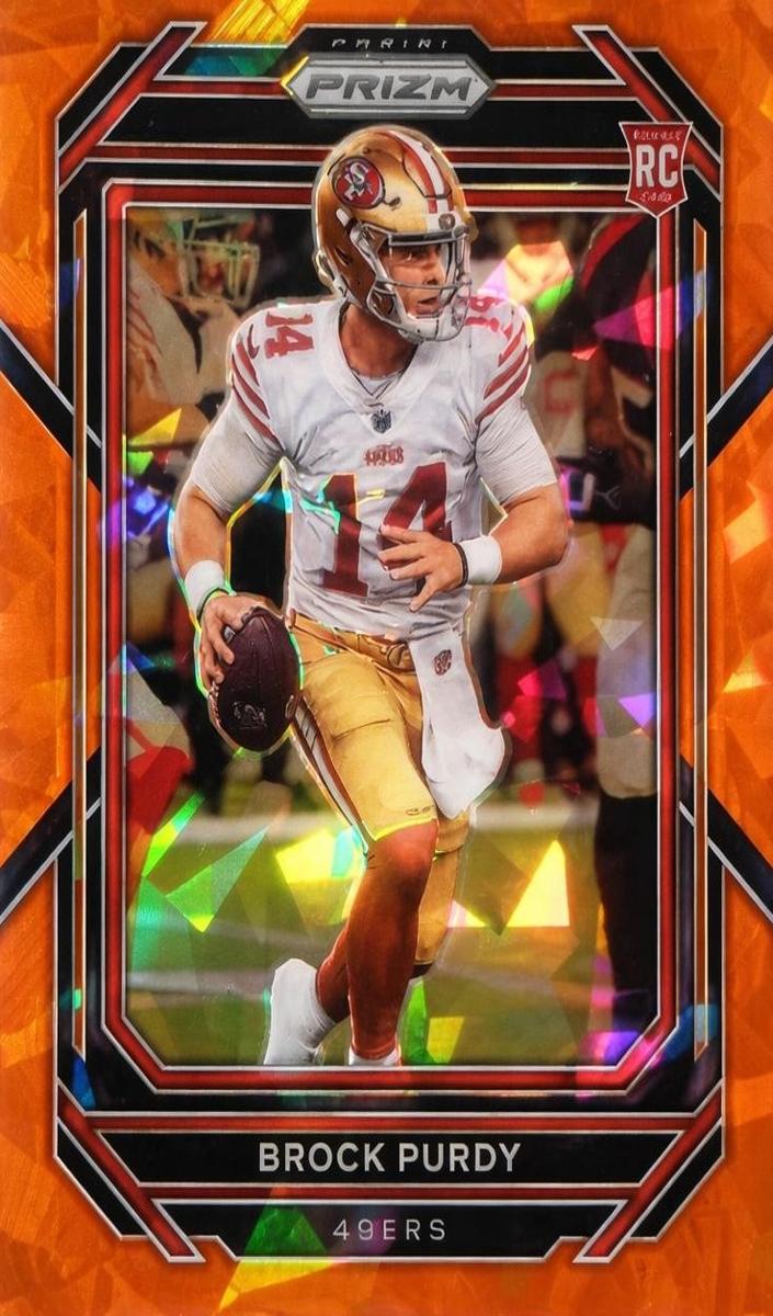 2022 Panini Prizm Brock Purdy [Orange Ice] #353 card