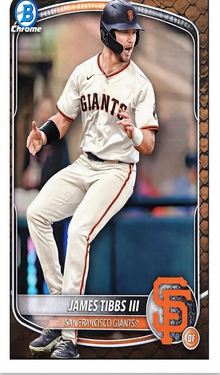 2025 Bowman Chrome Prospects James Tibbs III #BCP-39 card