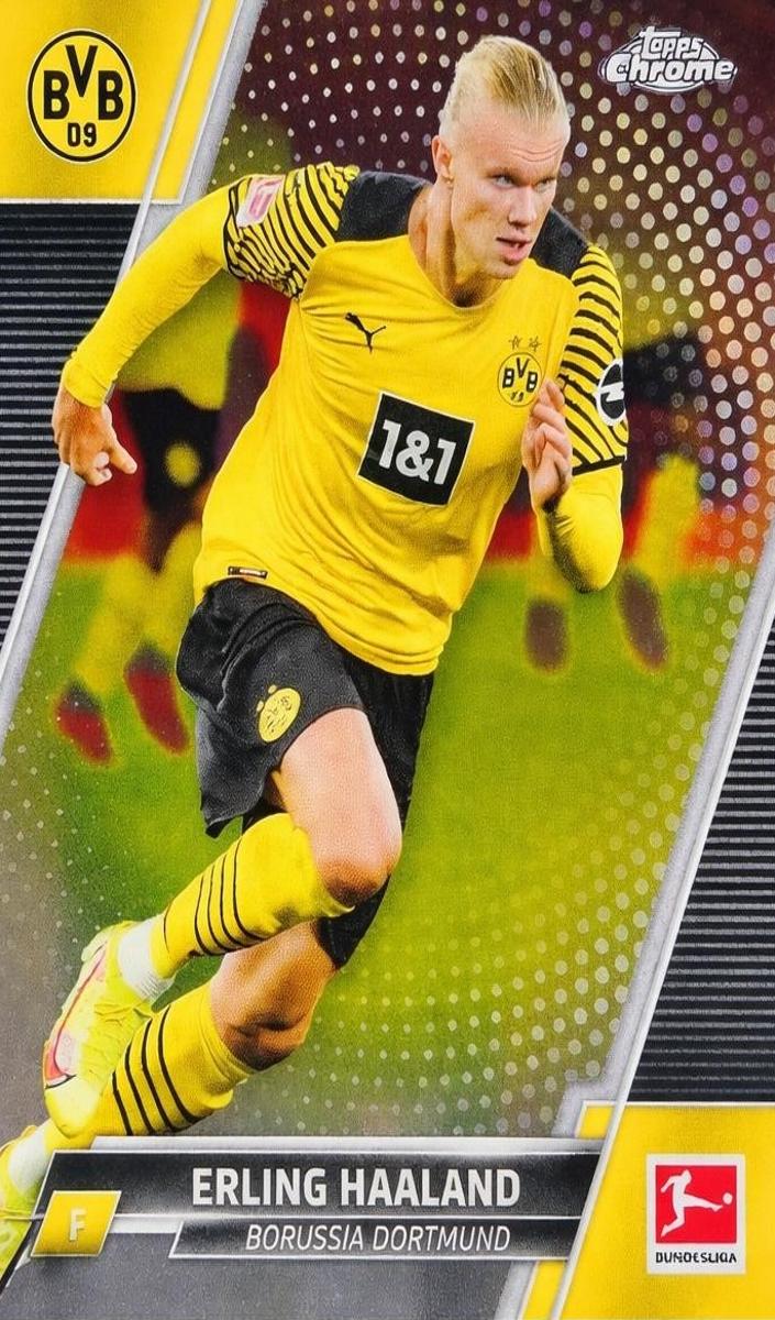 2021 Topps Chrome Bundesliga Erling Haaland [Refractor] #30 card