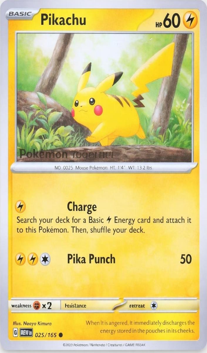 2023 Pokemon POKEMON TOGETHER #025 Pikachu front
