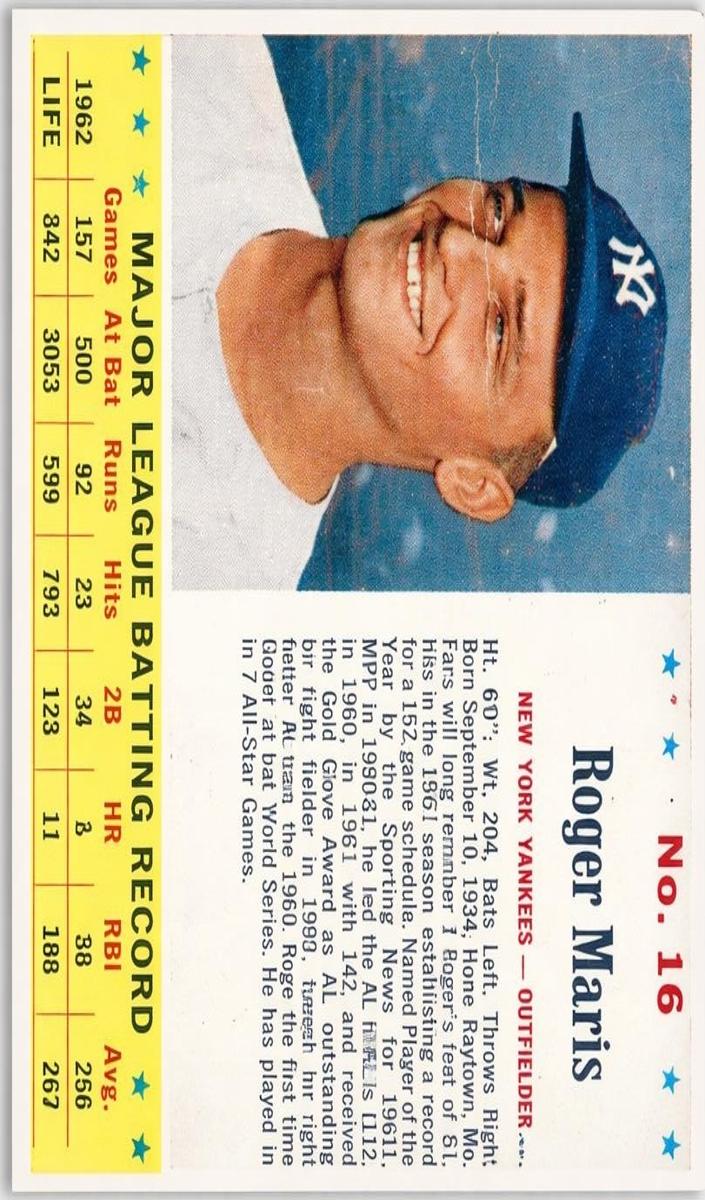1963 Roger Maris #16