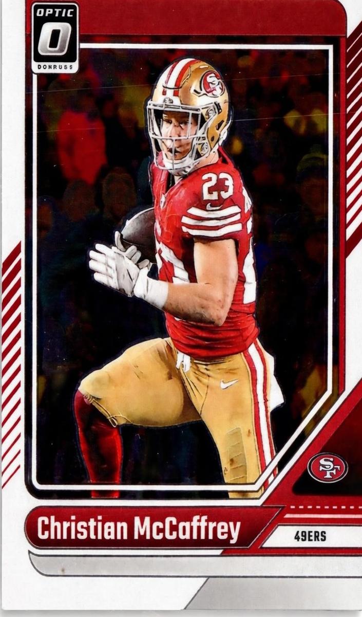 Christian McCaffrey 2024 Donruss Optic Football card