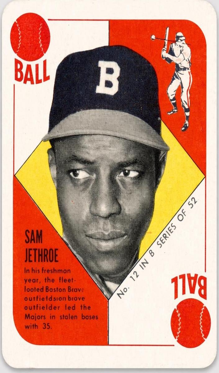 1951 Topps Blue Backs Sam Jethroe #12 card