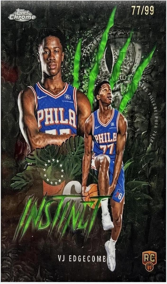 2025 Topps Topps Chrome Green Refractor #INS-13 Vj Edgecombe Instinct front