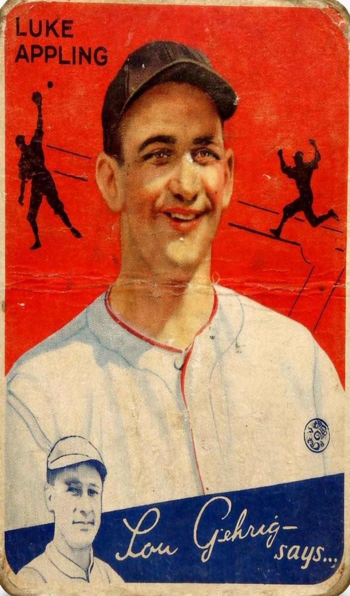 1934 R320 Goudey Luke Appling #27 card