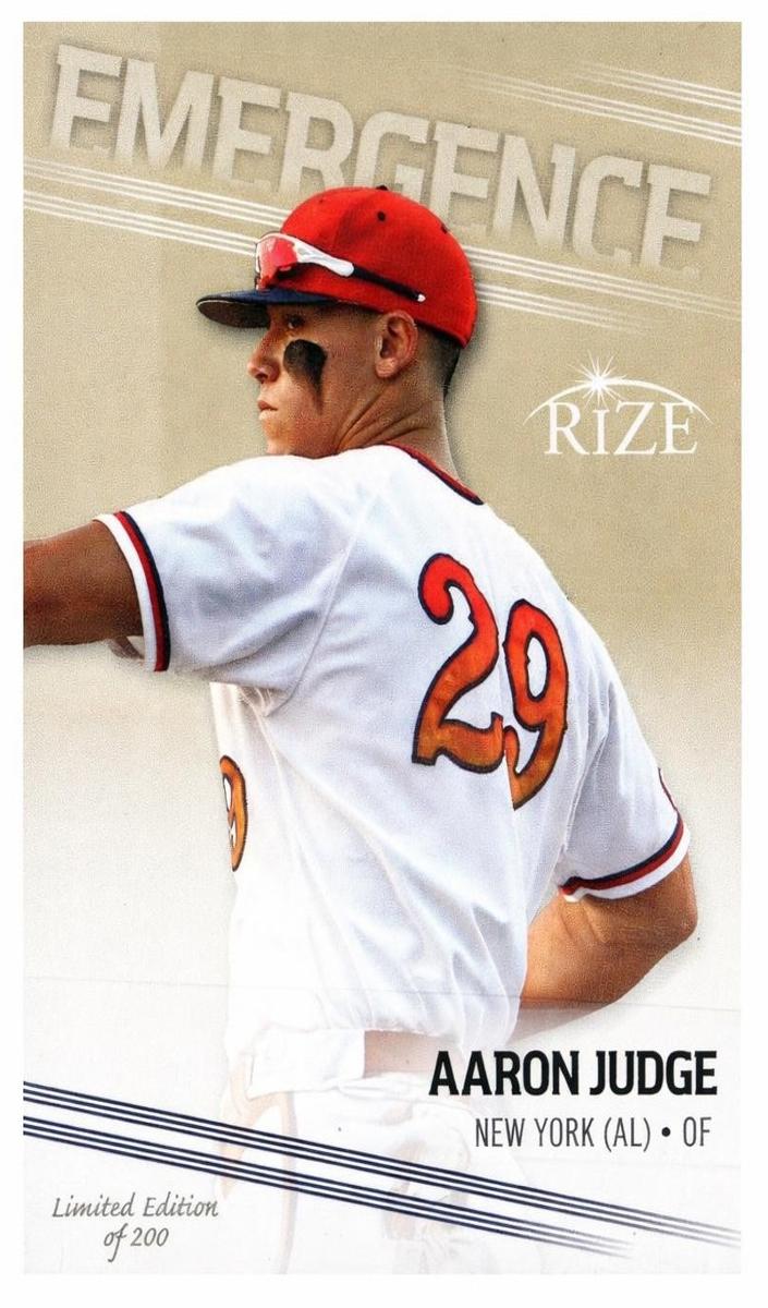 2013 Rize Rize Emergence AUTOGRAPH-BLACK #EM-8 Aaron Judge front