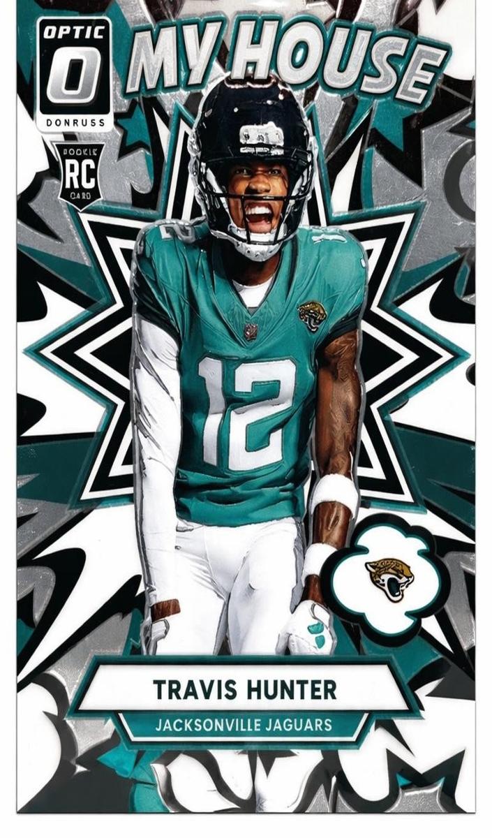 2025 Panini Mosaic Showtime Signatures Travis Hunter #3 card