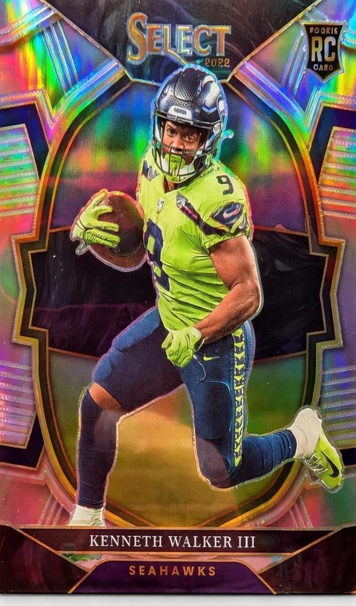2022 Panini Select Kenneth Walker III [Black Green Die Cut] #2 card