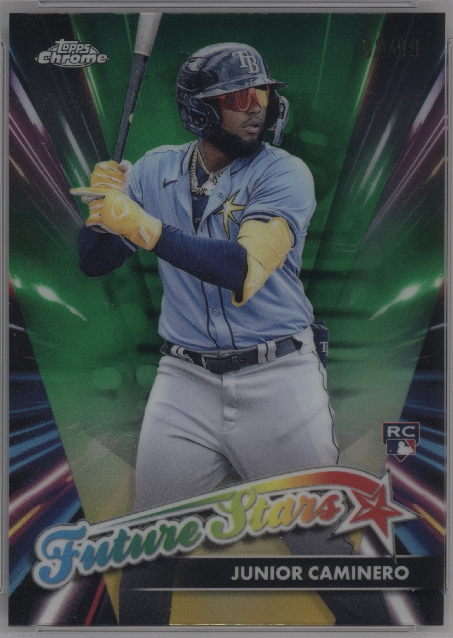 2024 Topps Chrome Update Baseball Green Refractor Junior Caminero #FSU-18 PSA 10
