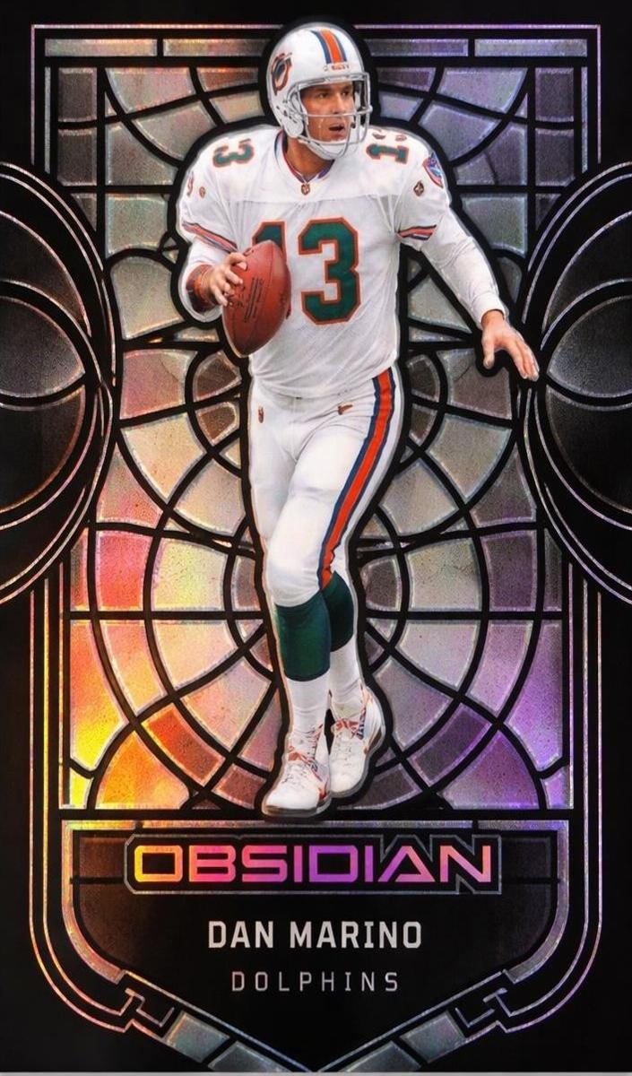 2024 Panini Obsidian Black Stained Glass Dan Marino #8 card