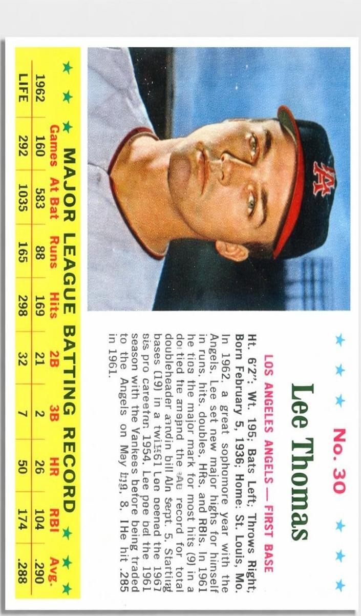 1963 Lee Thomas #30
