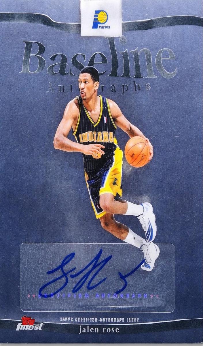 Jalen Rose 2025 Topps Finest Baseline Autographs Basketball