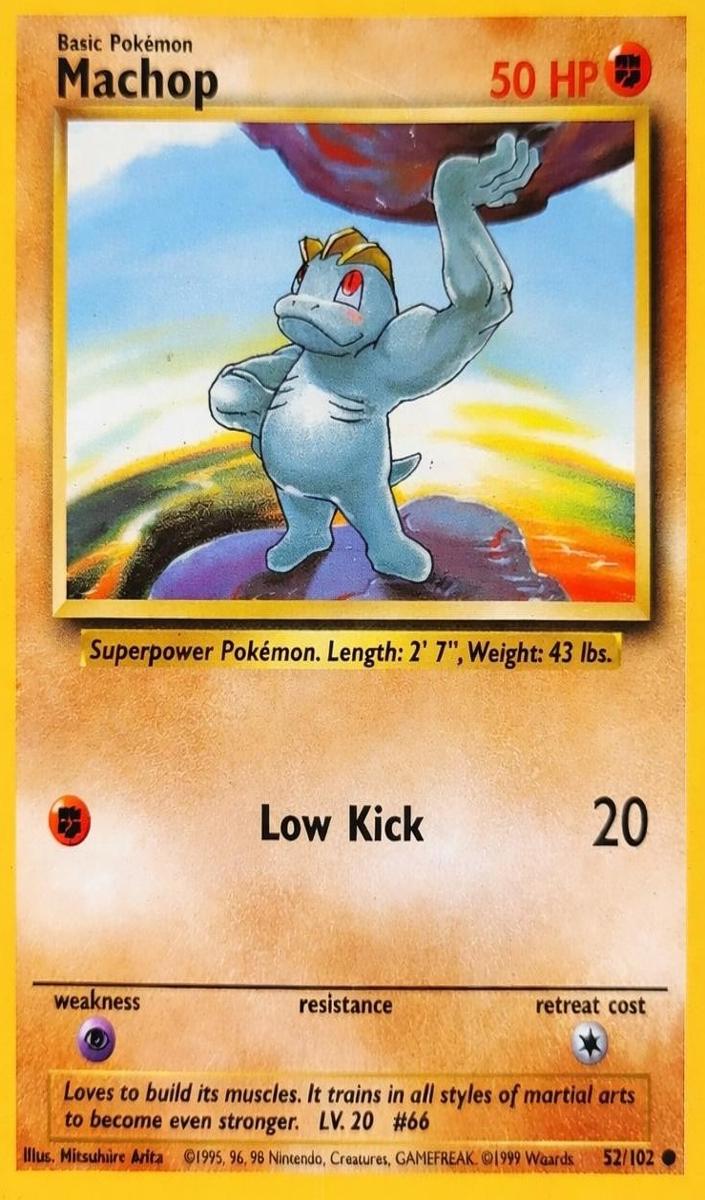 Machop 1999 Pokemon Base Set