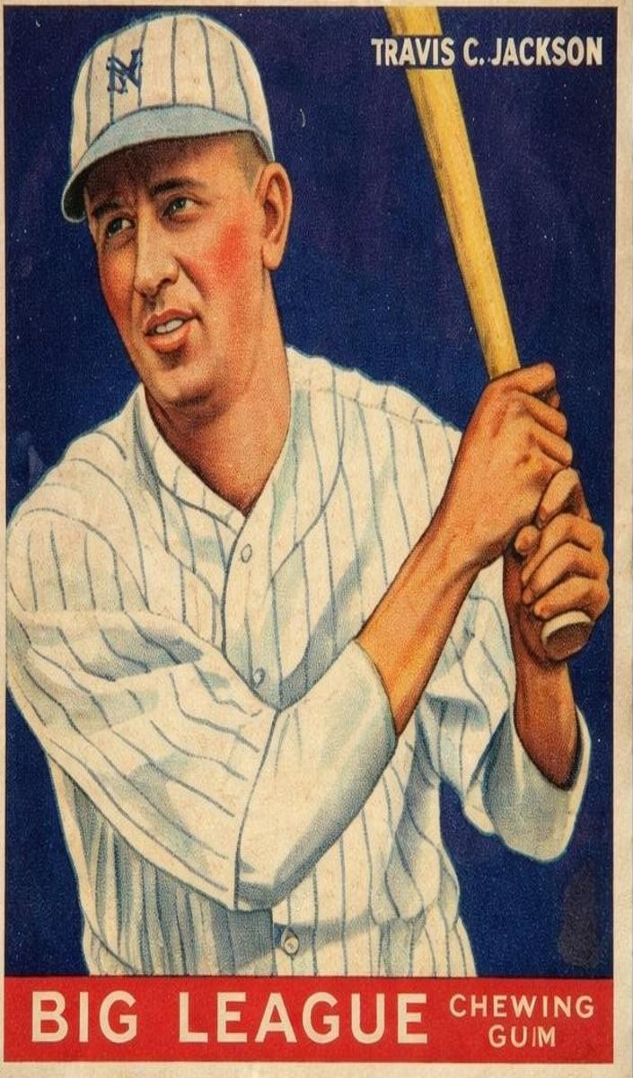 1933 R319 Goudey Travis Jackson #102 card