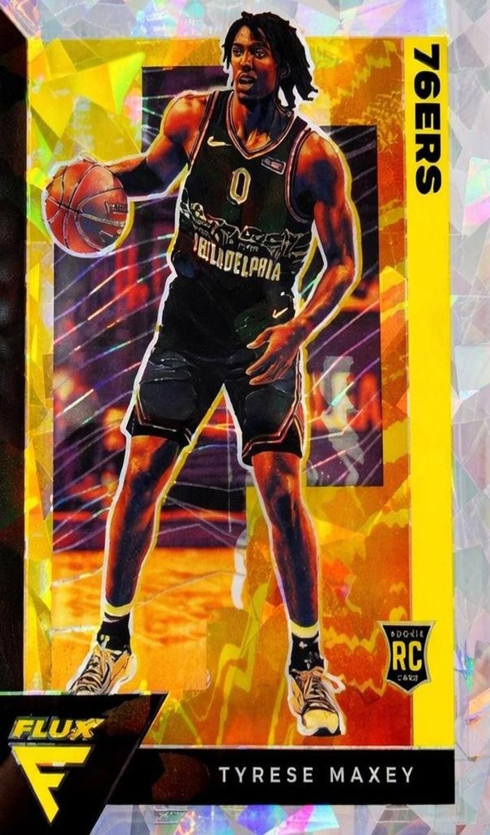 2020 Panini Flux Tyrese Maxey [Fanatics Cracked Ice] #208 card
