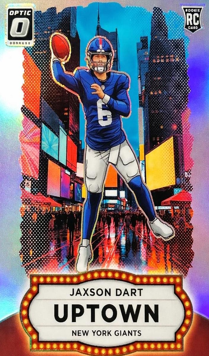 Jaxson Dart 2025 Optic Uptown Football card