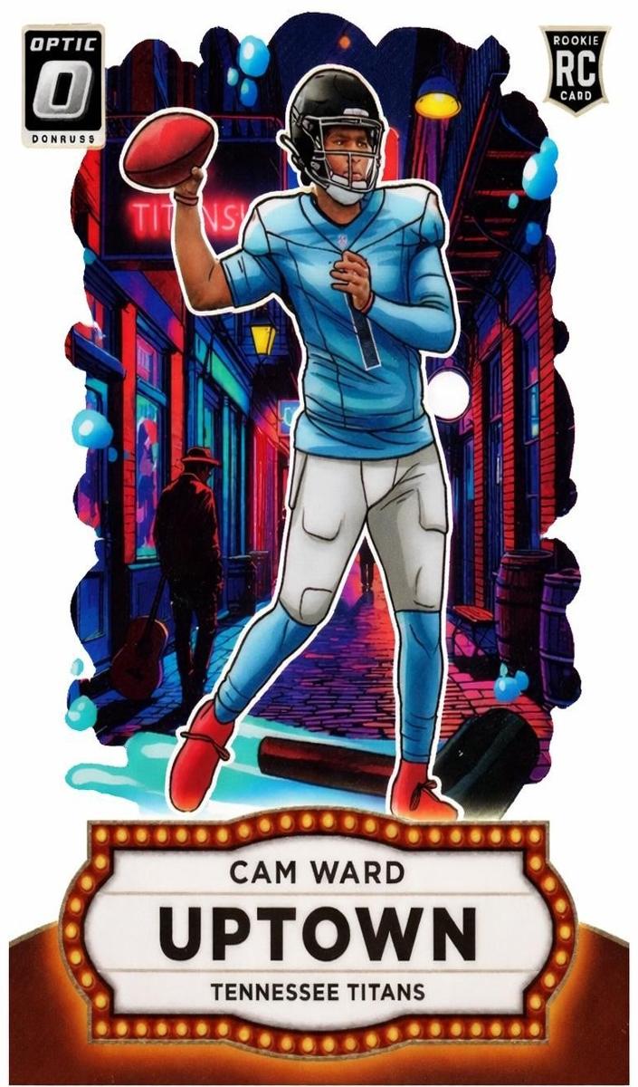 Cam Ward 2025 Optic Uptown Football card