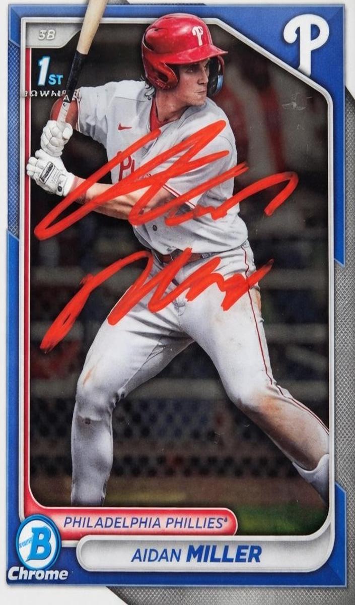 Aidan Miller 2024 Bowman Chrome Prospects card