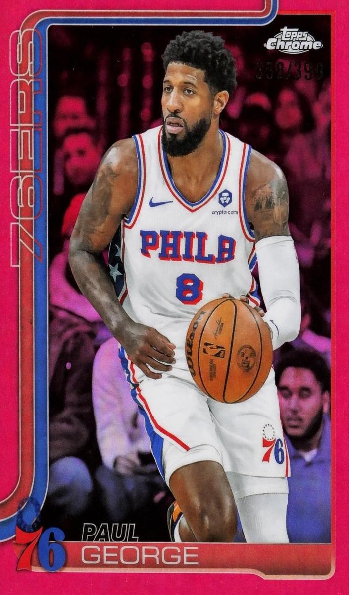 Paul George 2025-26 Topps Chrome Basketball card