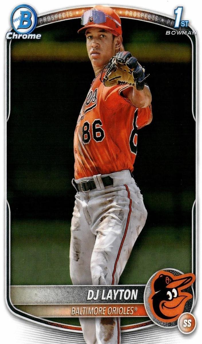 DJ Layton 2025 Bowman Chrome Prospects card