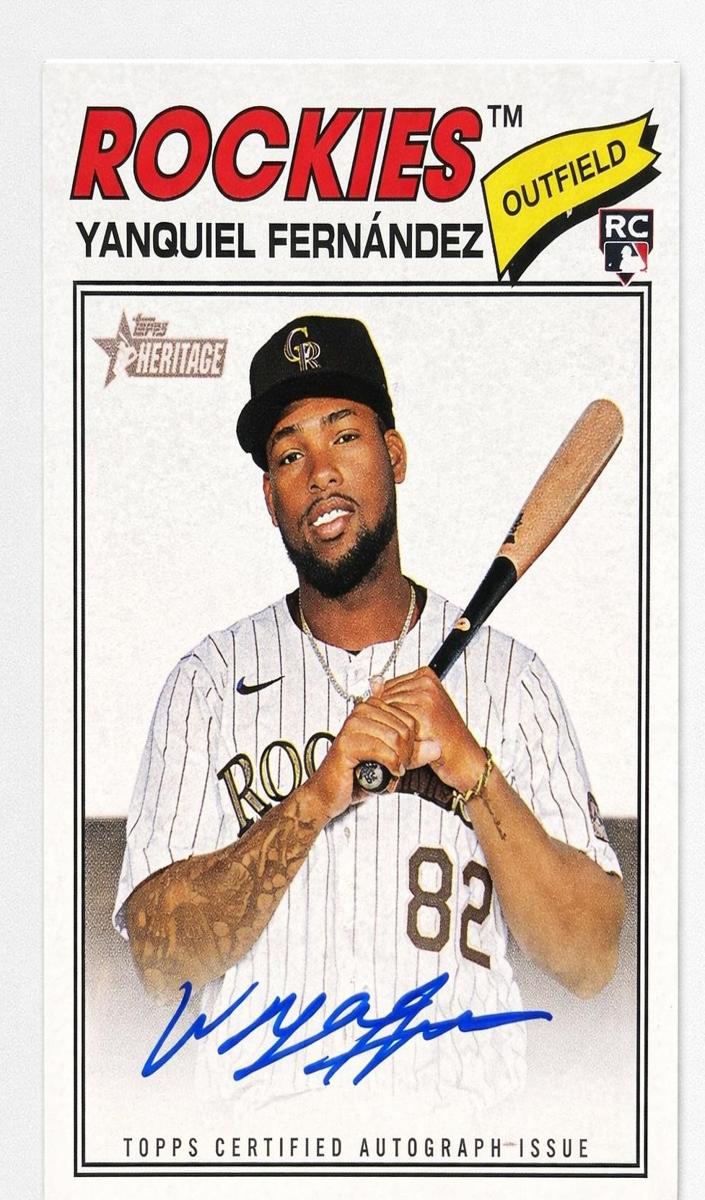 2026 Topps Heritage Yanquiel Fernandez #ROA-YF card