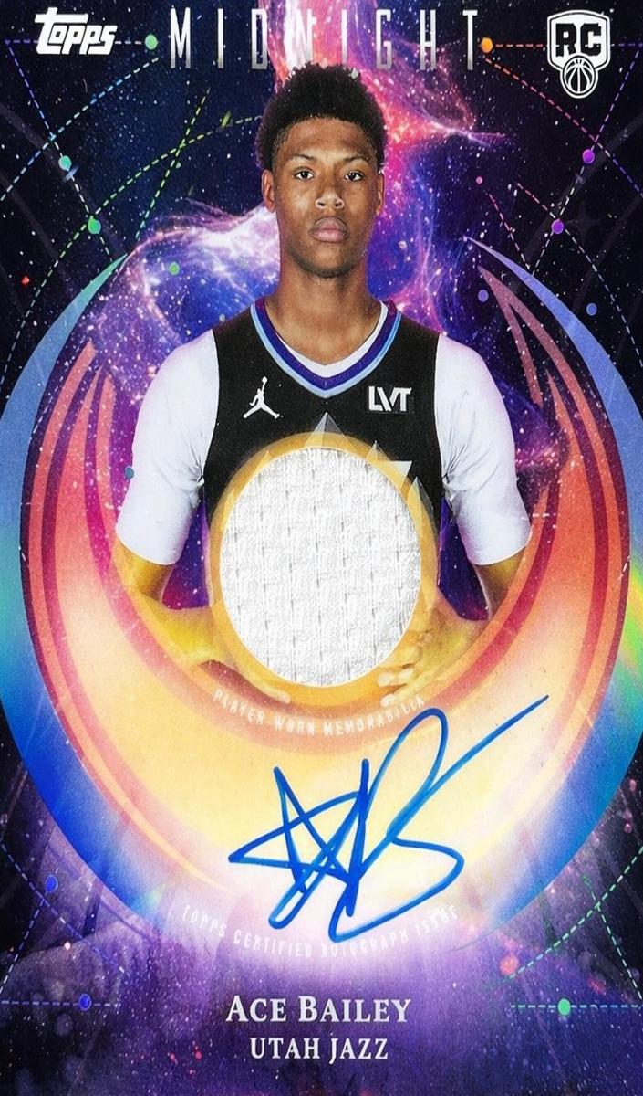 2025 Topps Midnight Rookie Jersey Autograph Ace Bailey #RJA-AB card