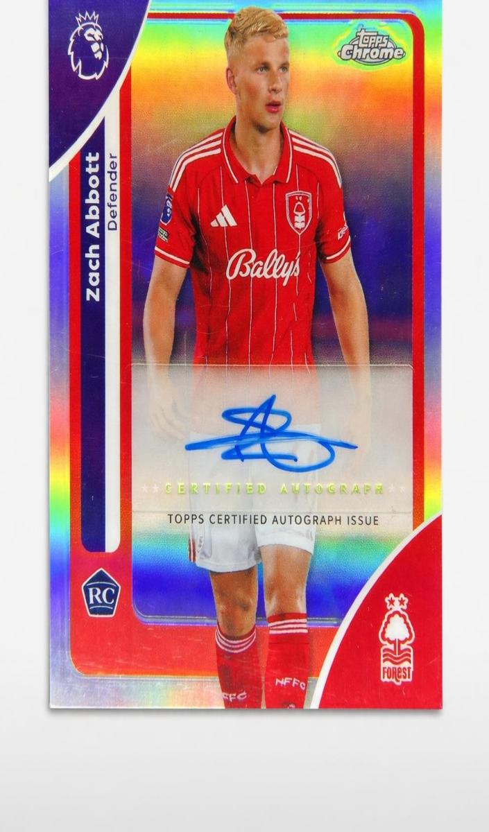 2026 Topps Chrome Premier League Zach Abbott #CA-AB card