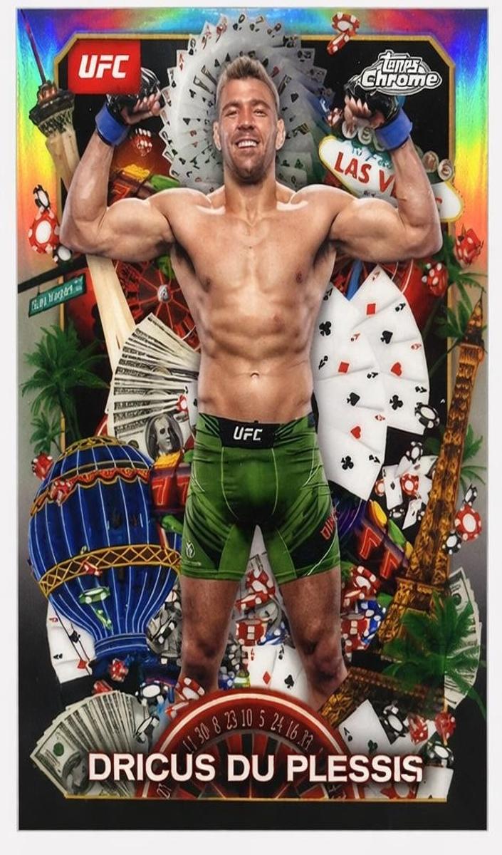 2025 Topps Chrome UFC Titans Dricus DU Plessis #TNS-8 card