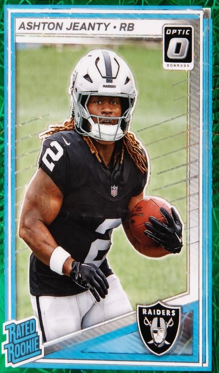 2025 Donruss Optic Ashton Jeanty [Green Velocity] #202 card