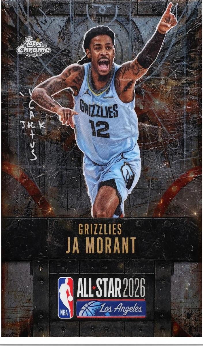 2025 Topps Chrome Cactus Jack X NBA All-Star Game Ja Morant #4 card