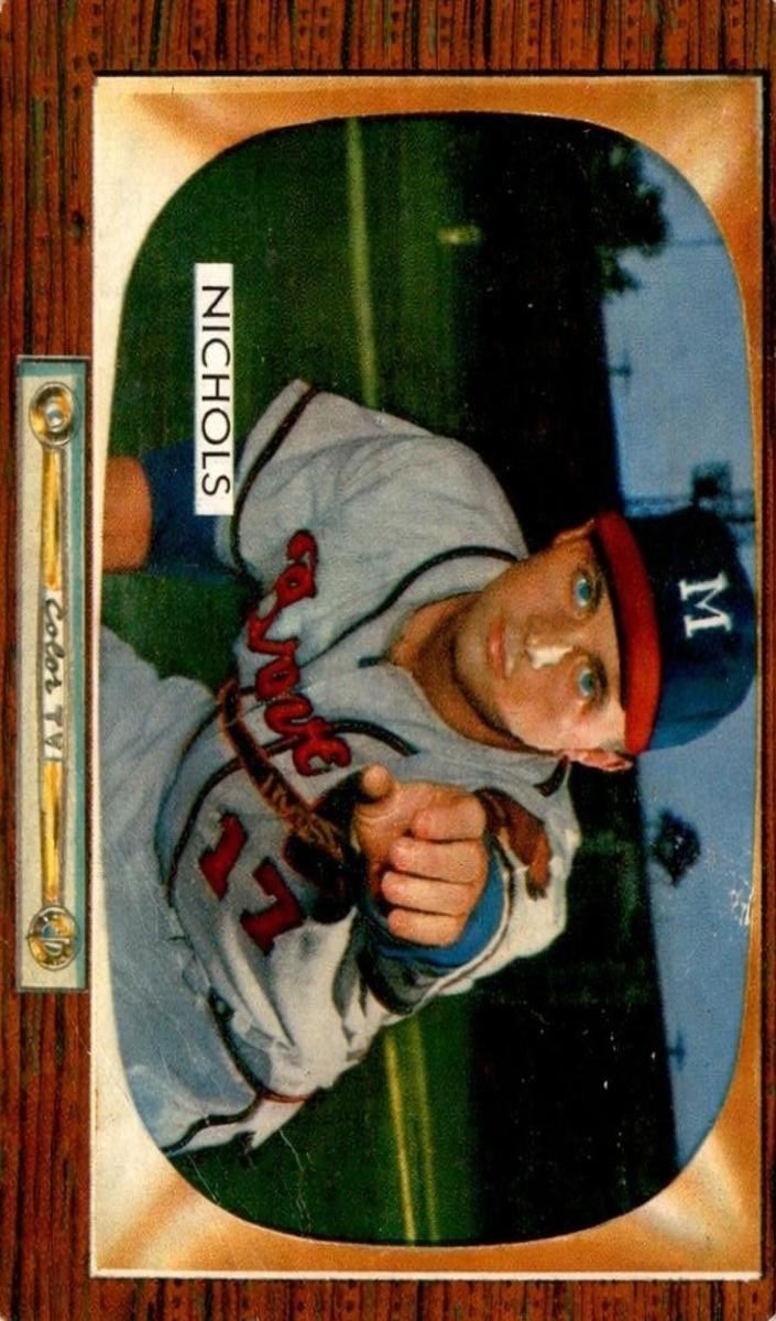 1955 Bowman Chet Nichols #72 card