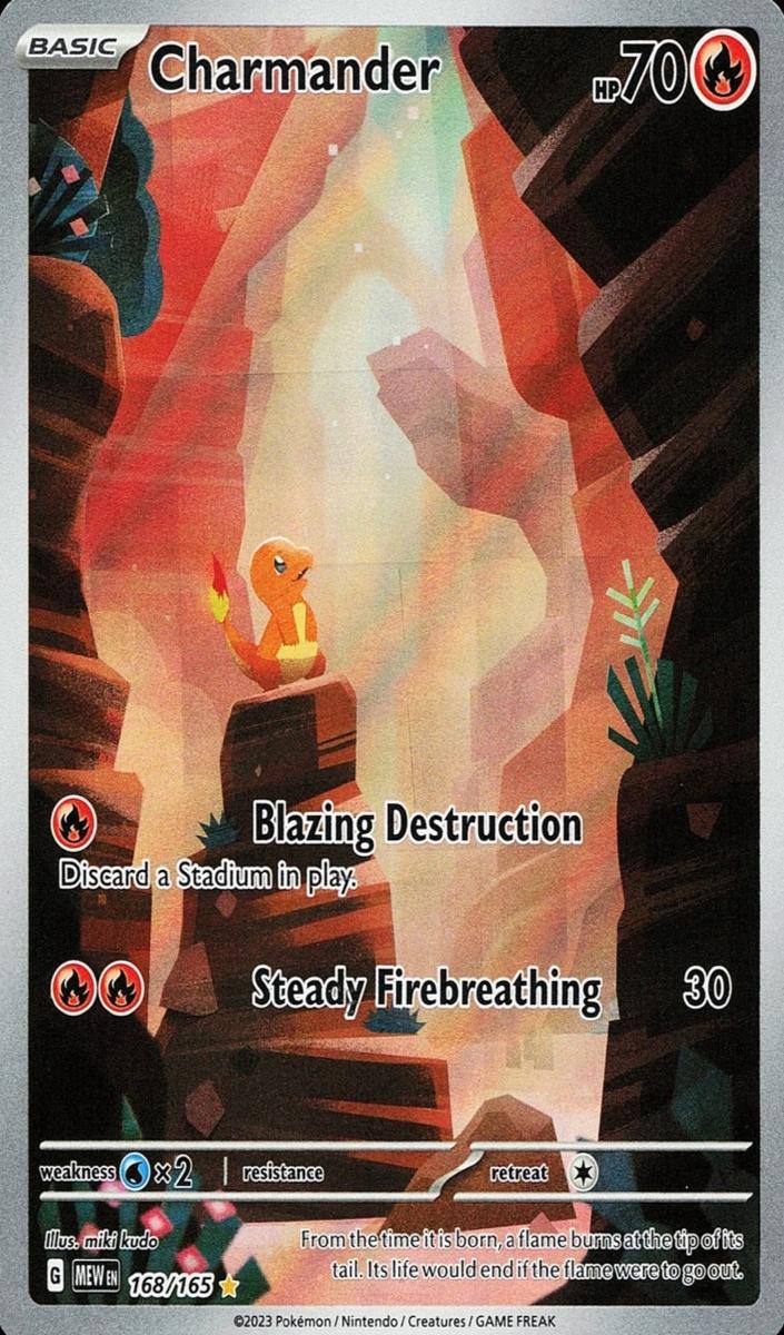 2023 Pokemon Mew En Illustration Rare #168 Charmander front