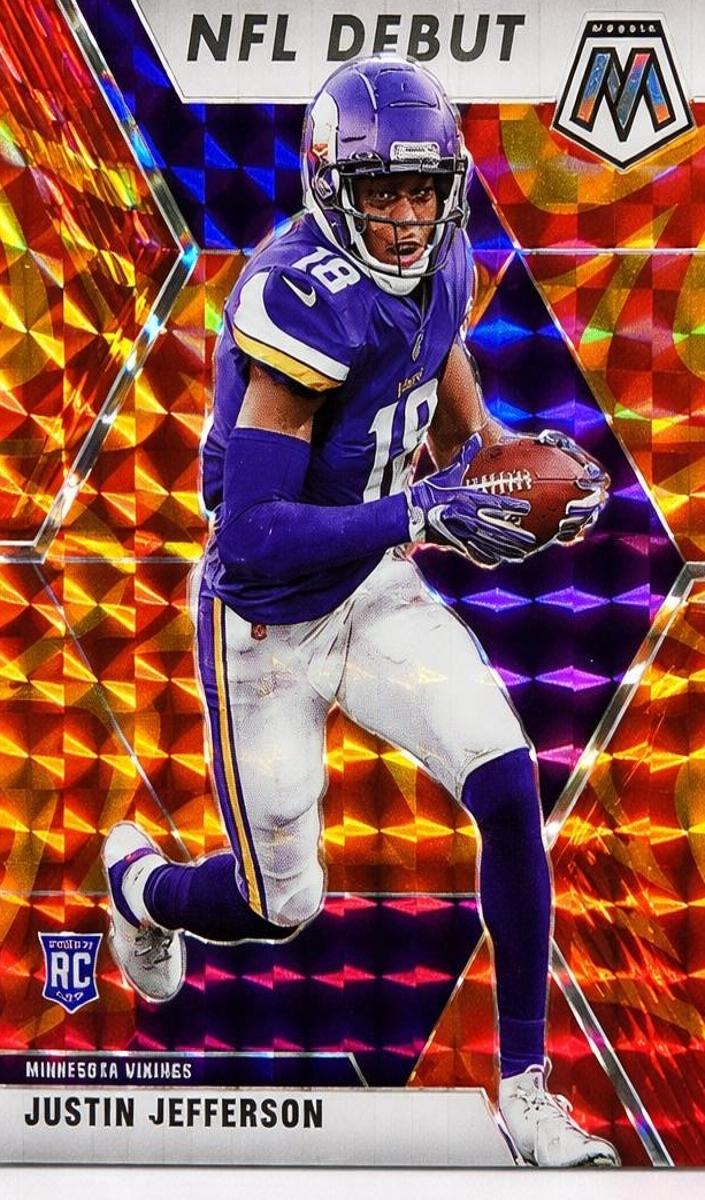 2020 Panini Mosaic Justin Jefferson [Reactive Orange] #270 card