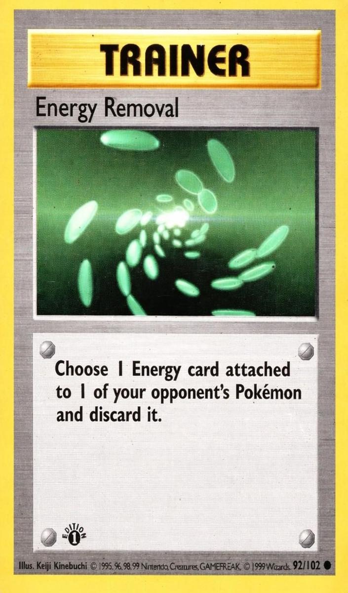 Energy Removal 1999 Pokemon Base Set 1st Edition