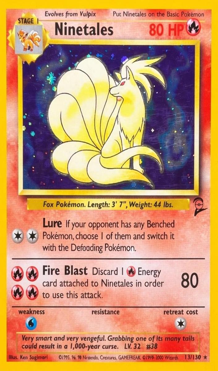 Ninetales Holo 2000 Pokemon Base Set II