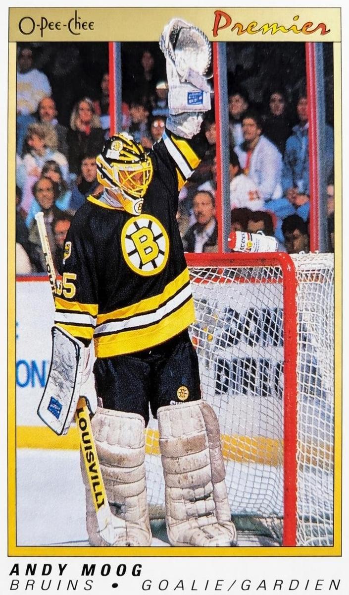 1990 O-Pee-Chee Premier Andy Moog #76 card