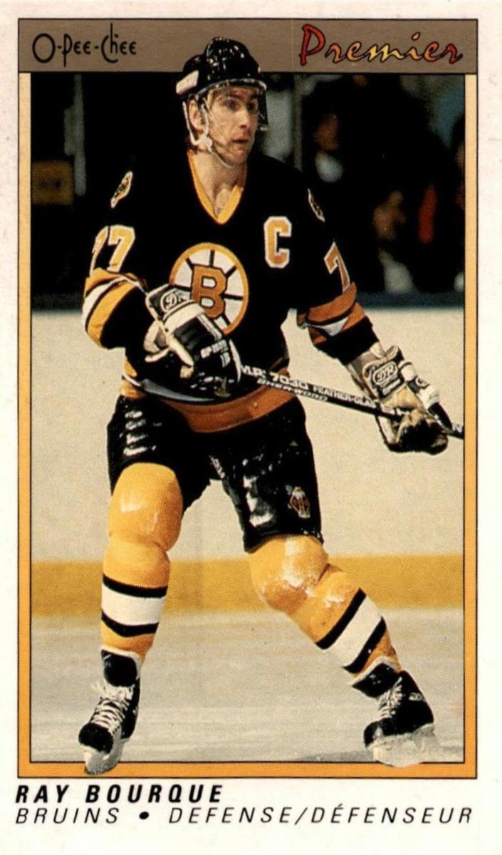 1990 O-Pee-Chee Premier Ray Bourque #9 card