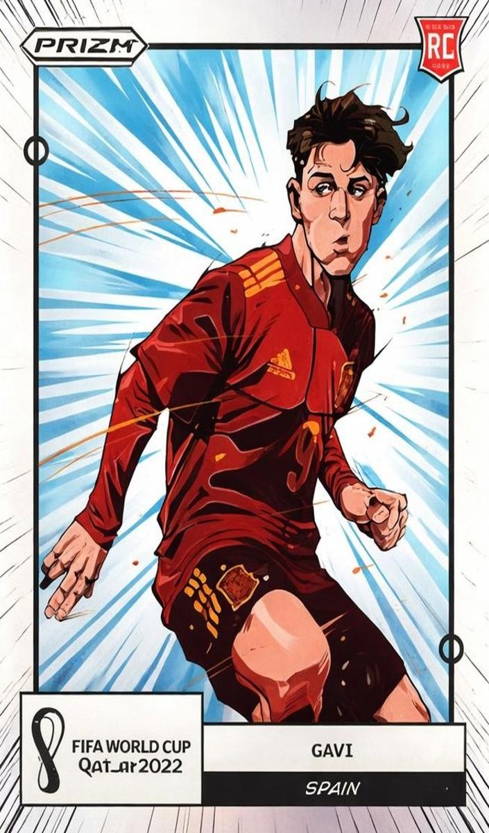 2022 Panini Prizm World Cup Manga Gavi #19 card