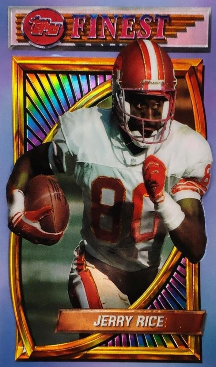 1994 Finest 12 Refractor #12 Jerry Rice front