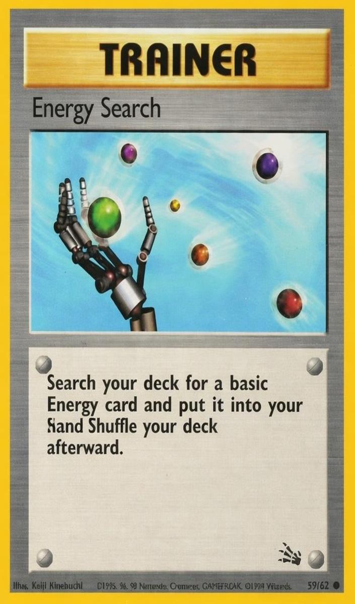 Energy Search 1999 Pokemon Fossil