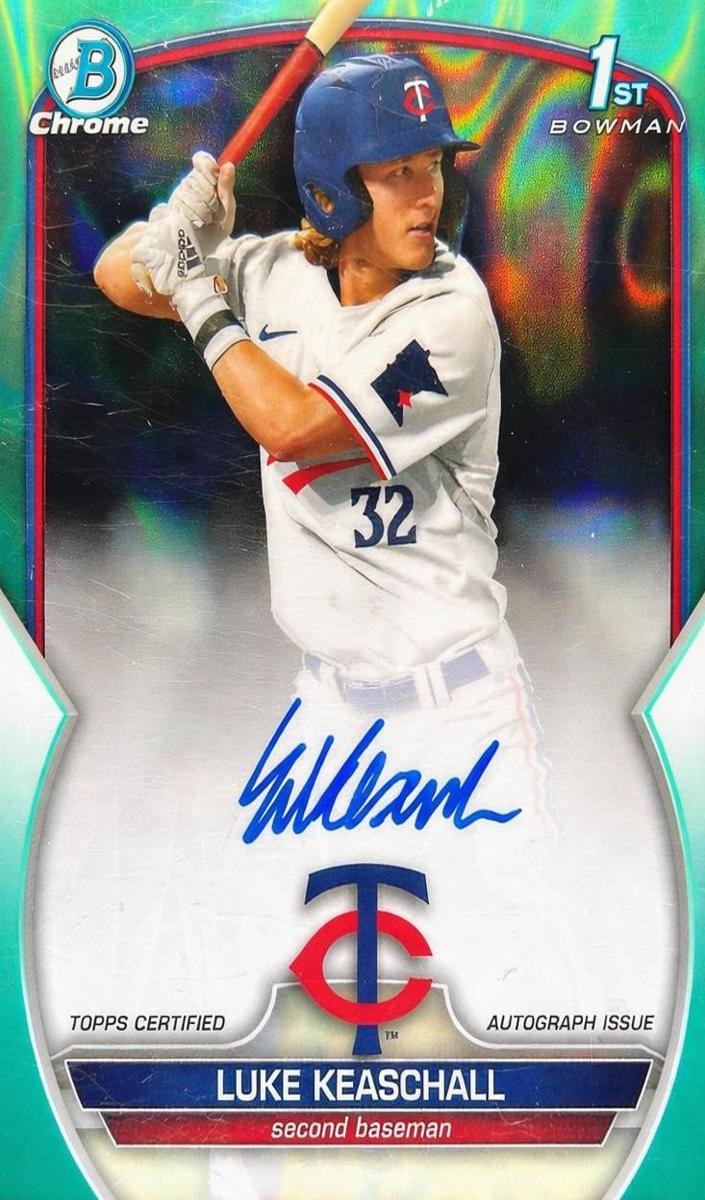 2023 Bowman Bowman Draft Aqua Luke Keaschall front