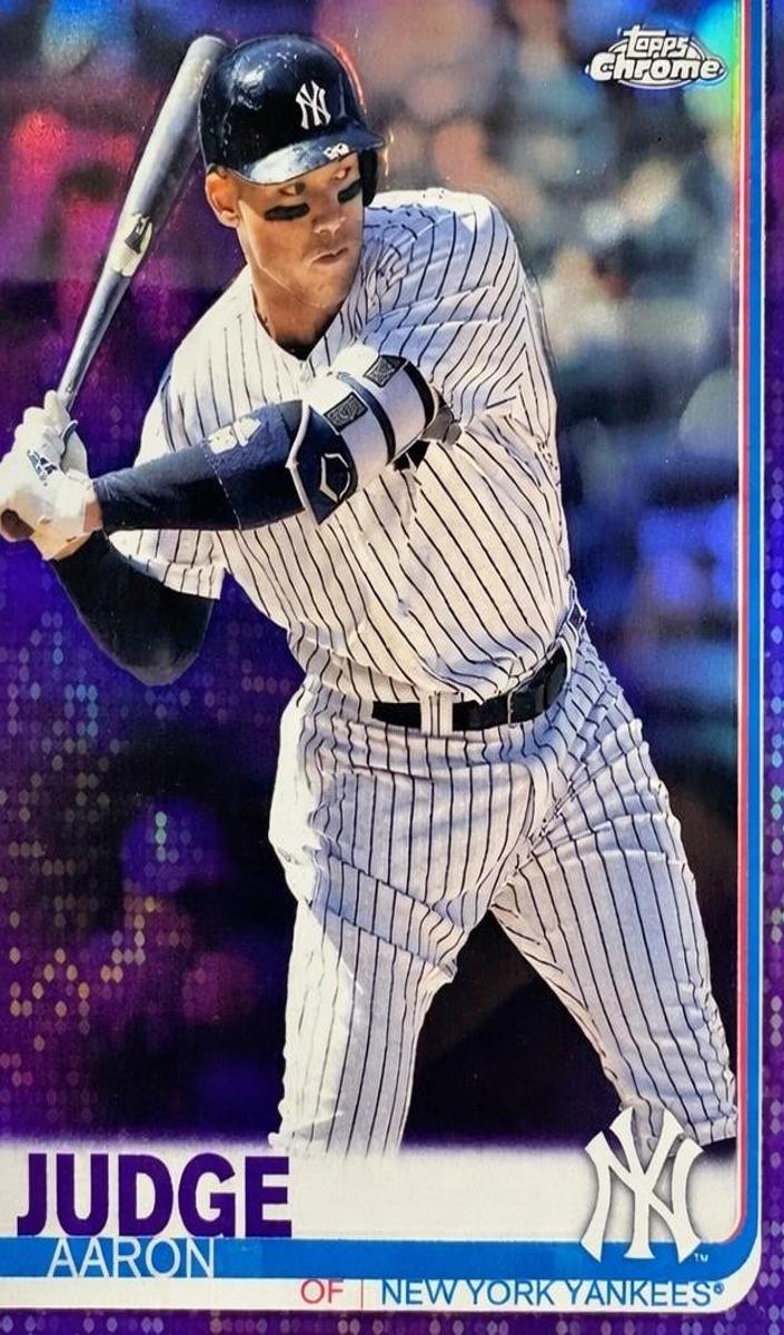 2019 Topps Topps Chrome Purple Refractor #100 Aaron Judge front